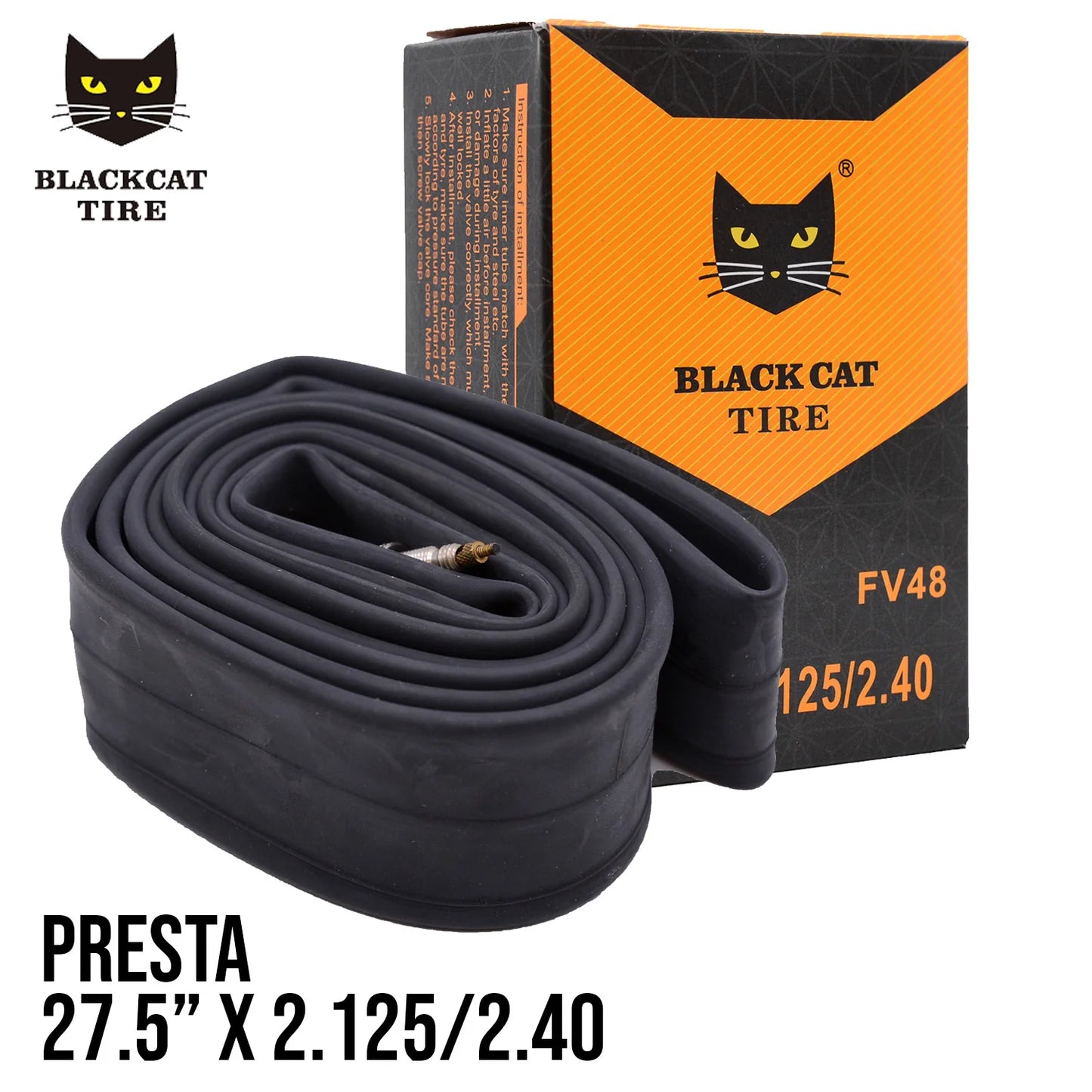 27.5x2.125-2.4 Innertube - Blackcat (Presta Valve)